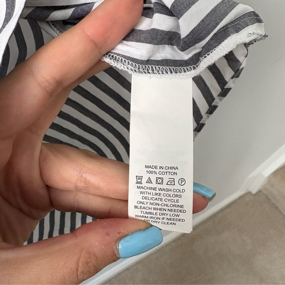 Kate Spade Broome Street Stripe Flutter Sleeve Button Down Short Sleeve Sz Small - Picture 7 of 11